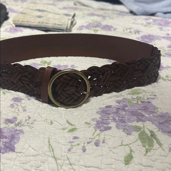 LOFT Rich Brown Textured Belt